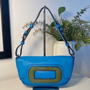 LOEWE RARE Model Bicolor Blue Green Hobo Bag COA Card